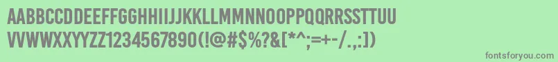 フォントBaseoneBold – 緑の背景に灰色の文字