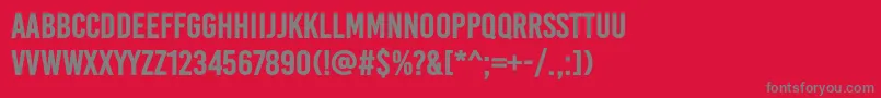 フォントBaseoneBold – 赤い背景に灰色の文字