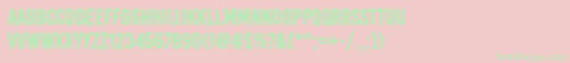 BaseoneBold Font – Green Fonts on Pink Background