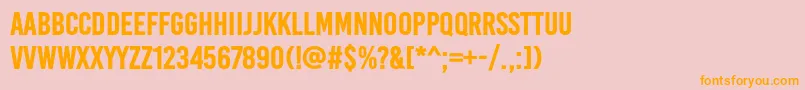 BaseoneBold Font – Orange Fonts on Pink Background