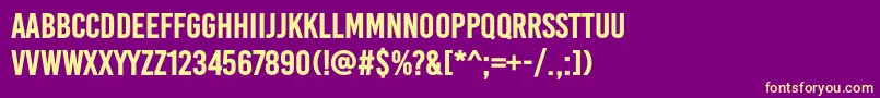 BaseoneBold Font – Yellow Fonts on Purple Background