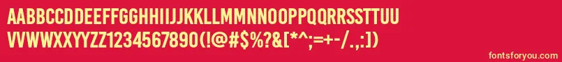 BaseoneBold Font – Yellow Fonts on Red Background