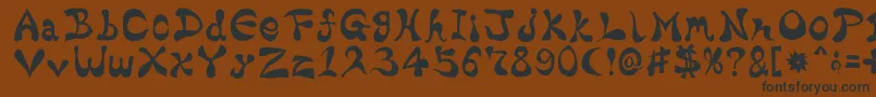 BharaticFontV15-fontti – mustat fontit ruskealla taustalla
