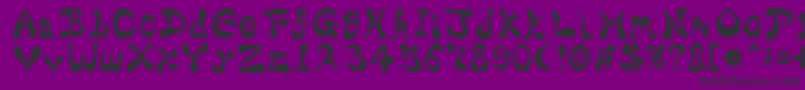 BharaticFontV15-fontti – mustat fontit violetilla taustalla