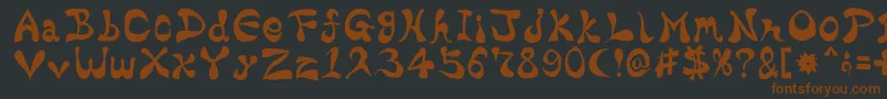 BharaticFontV15-fontti – ruskeat fontit mustalla taustalla
