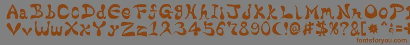 BharaticFontV15-fontti – ruskeat fontit harmaalla taustalla