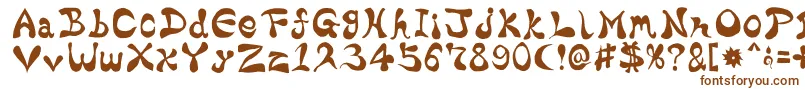 Шрифт BharaticFontV15 – коричневые шрифты на белом фоне