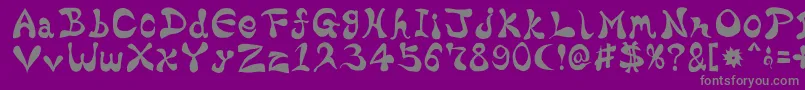 BharaticFontV15-fontti – harmaat kirjasimet violetilla taustalla