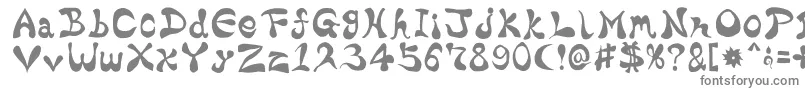 BharaticFontV15-fontti – harmaat kirjasimet valkoisella taustalla