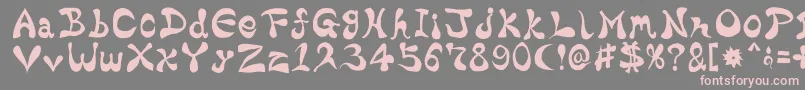 BharaticFontV15-fontti – vaaleanpunaiset fontit harmaalla taustalla