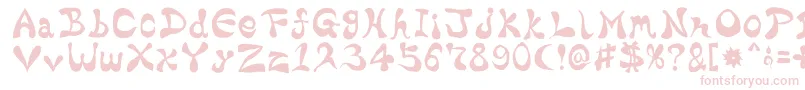 Шрифт BharaticFontV15 – розовые шрифты на белом фоне
