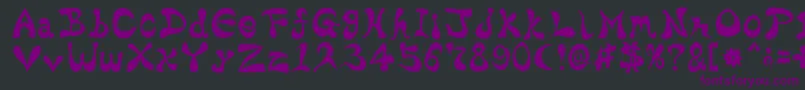 Шрифт BharaticFontV15 – фиолетовые шрифты на чёрном фоне