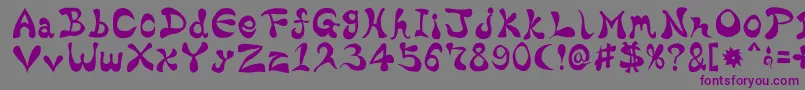 フォントBharaticFontV15 – 紫色のフォント、灰色の背景