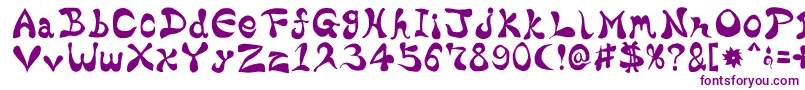 Czcionka BharaticFontV15 – fioletowe czcionki na białym tle
