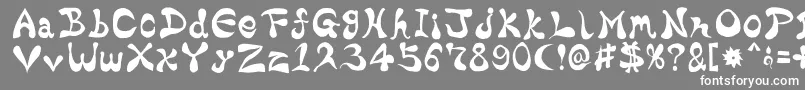Шрифт BharaticFontV15 – белые шрифты на сером фоне