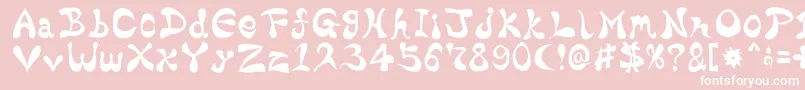 Czcionka BharaticFontV15 – białe czcionki na różowym tle