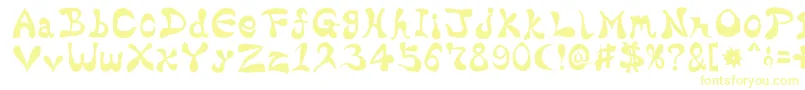 Шрифт BharaticFontV15 – жёлтые шрифты на белом фоне
