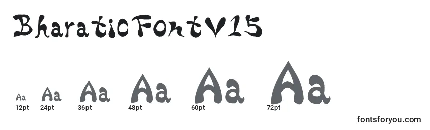 BharaticFontV15 Font Sizes