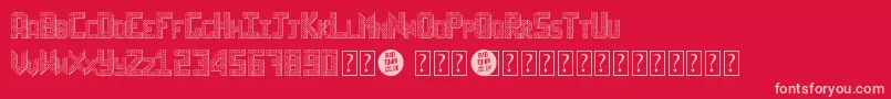 SheffRegular Font – Pink Fonts on Red Background