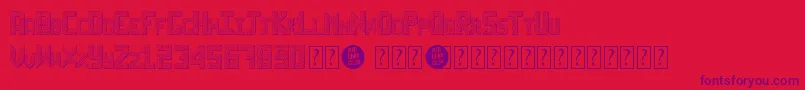 SheffRegular Font – Purple Fonts on Red Background