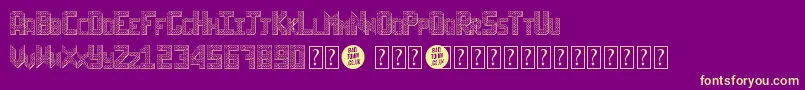 SheffRegular Font – Yellow Fonts on Purple Background