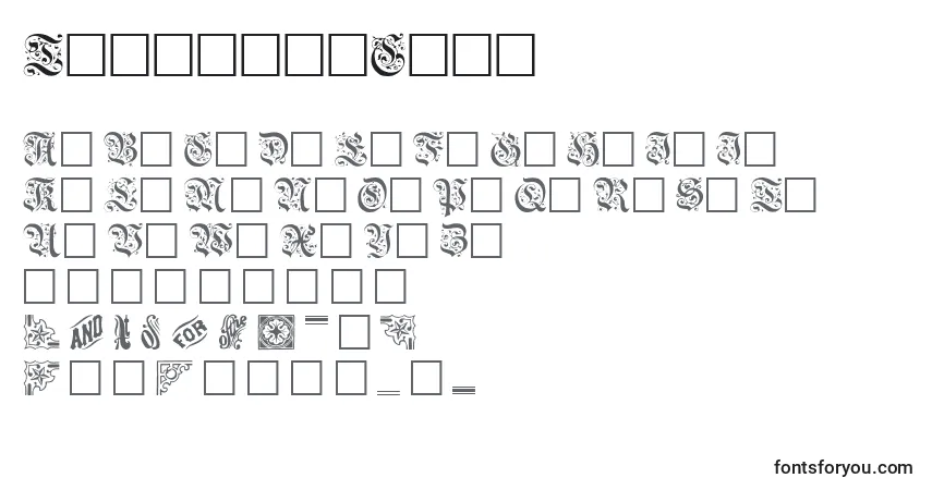 Schriftart TrellaceCaps – Alphabet, Zahlen, spezielle Symbole