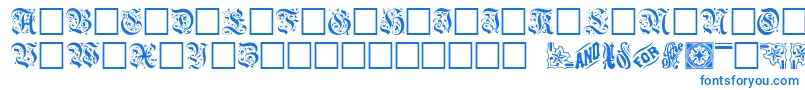 TrellaceCaps-Schriftart – Blaue Schriften