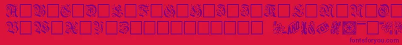 TrellaceCaps Font – Purple Fonts on Red Background