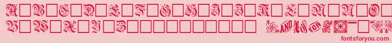 fuente TrellaceCaps – Fuentes Rojas Sobre Fondo Rosa