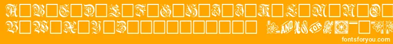 TrellaceCaps Font – White Fonts on Orange Background