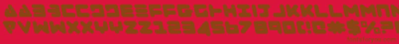 ZealotLeftalic Font – Brown Fonts on Red Background