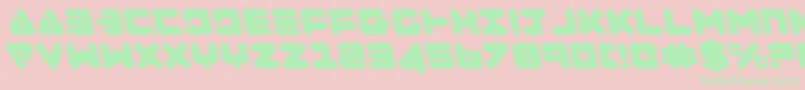 ZealotLeftalic-Schriftart – Grüne Schriften auf rosa Hintergrund