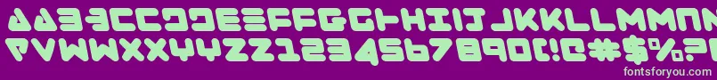 ZealotLeftalic Font – Green Fonts on Purple Background