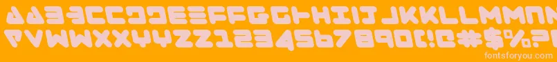 ZealotLeftalic-Schriftart – Rosa Schriften auf orangefarbenem Hintergrund