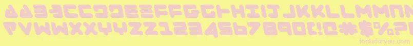 ZealotLeftalic Font – Pink Fonts on Yellow Background