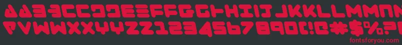 ZealotLeftalic Font – Red Fonts on Black Background