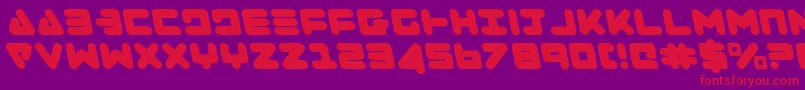ZealotLeftalic-Schriftart – Rote Schriften auf violettem Hintergrund