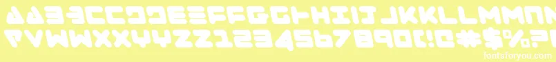 ZealotLeftalic Font – White Fonts on Yellow Background