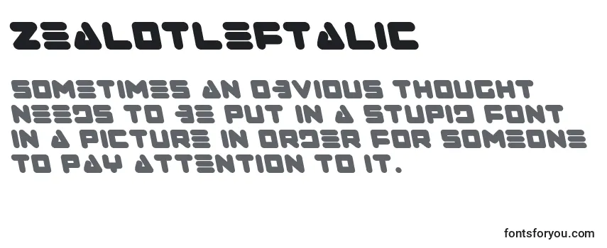 ZealotLeftalic Font