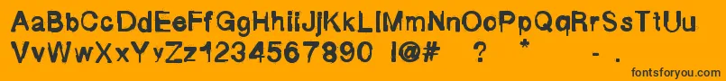 FluidMaska Font – Black Fonts on Orange Background