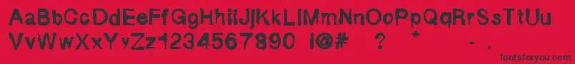 FluidMaska Font – Black Fonts on Red Background