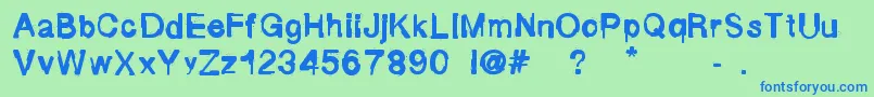 FluidMaska Font – Blue Fonts on Green Background