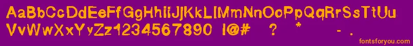 Fonte FluidMaska – fontes laranjas em um fundo violeta