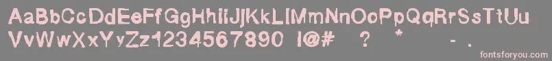 フォントFluidMaska – 灰色の背景にピンクのフォント