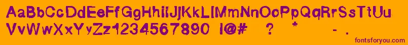 FluidMaska Font – Purple Fonts on Orange Background