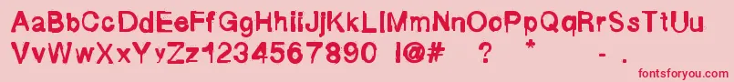 FluidMaska Font – Red Fonts on Pink Background