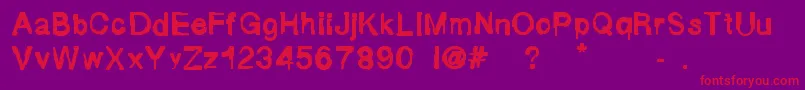 FluidMaska Font – Red Fonts on Purple Background