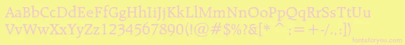 Raleighmediumcbt Font – Pink Fonts on Yellow Background