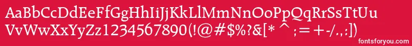 Raleighmediumcbt Font – White Fonts on Red Background