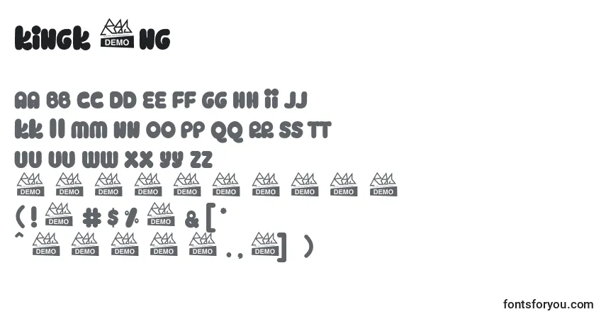 Schriftart KingkС„ng – Alphabet, Zahlen, spezielle Symbole